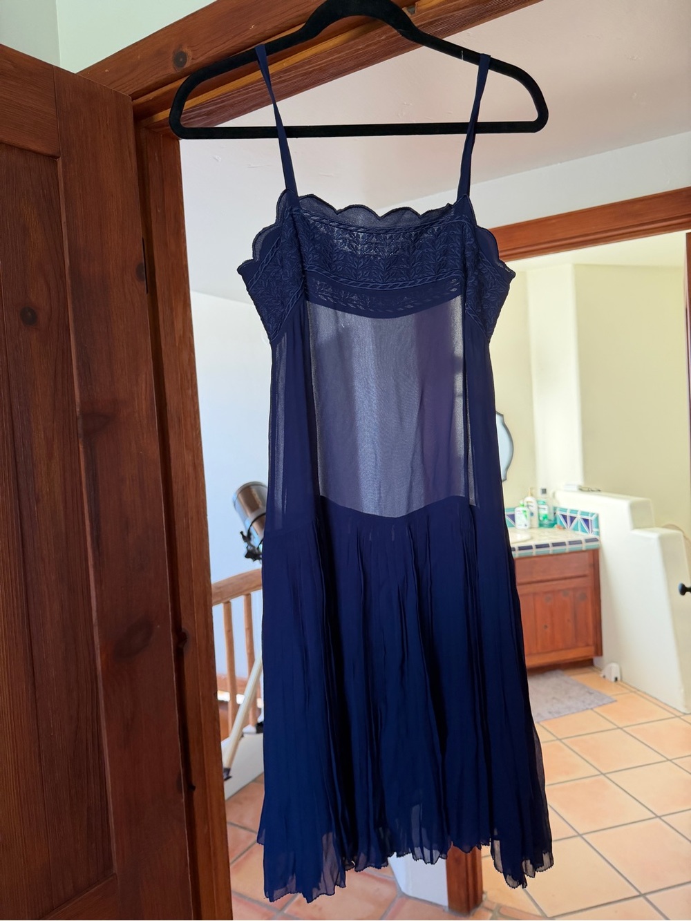 Isabel marant etoile Sheer Navy Blue Lace dress